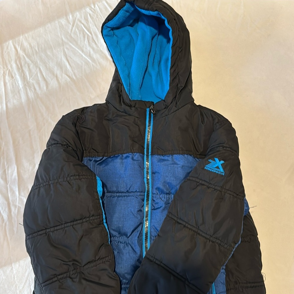 ZeroXposure Heavy weight Coat. Fleece Lined and hooded. Black & Blue - Picture 2 of 6